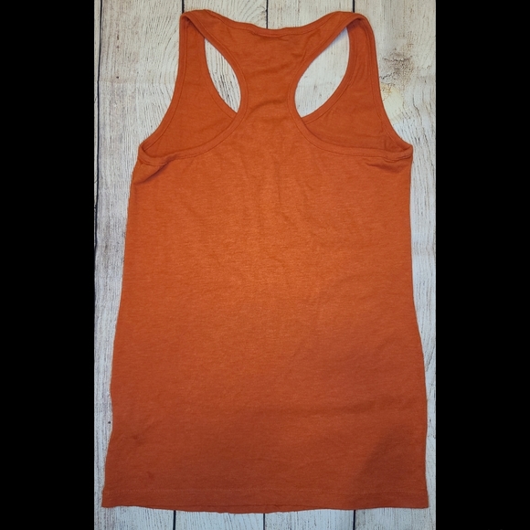 Nike Faded Logo Orange Racerback Tank Top Small - Picture 3 of 4